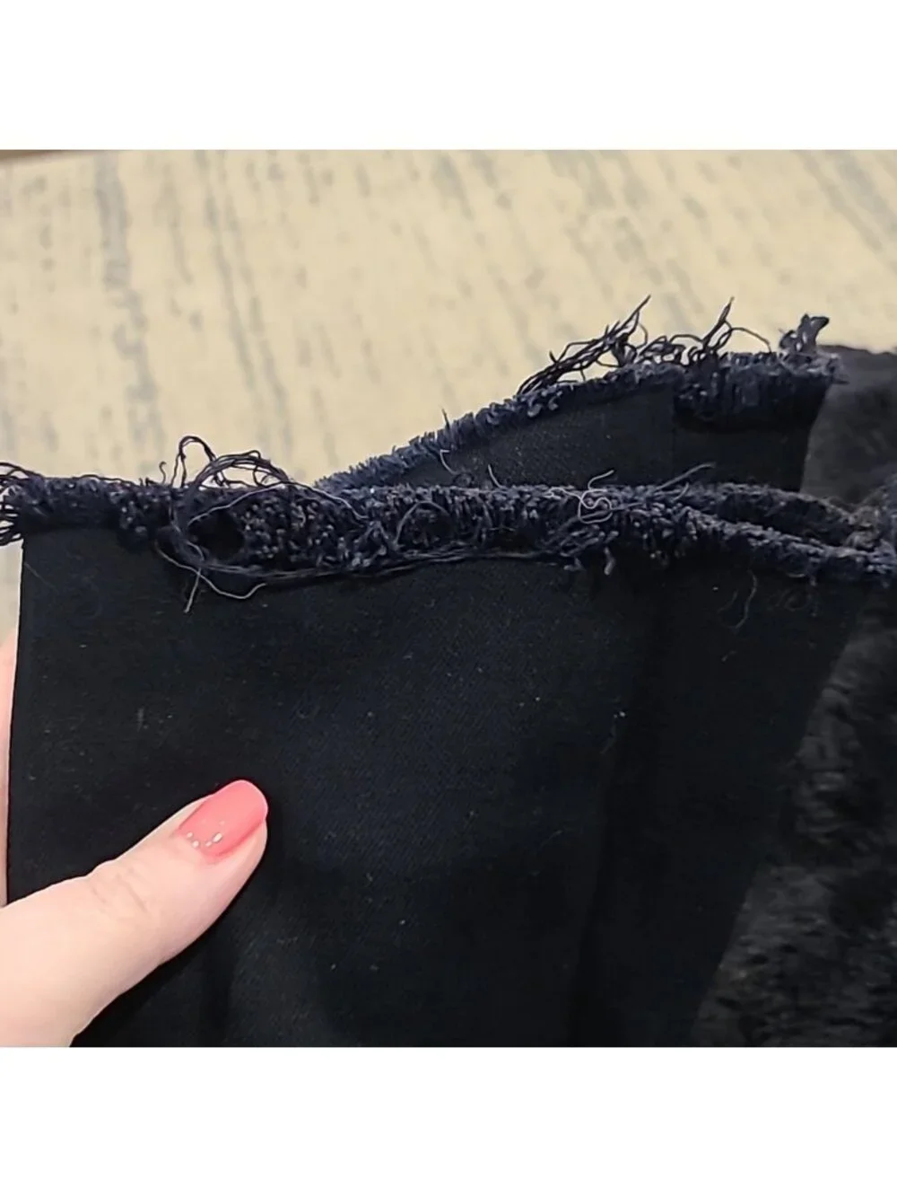 Aritzia The Castings high rise cigarette Jeans Overdye Black, raw edge hems